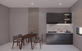 Compact Minimalist Kitchen
