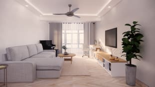 Minimalis-Open Space Living Room