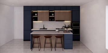 Minimalist Kitchen Set & Island