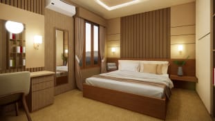 Elegant Wood Style Bedroom