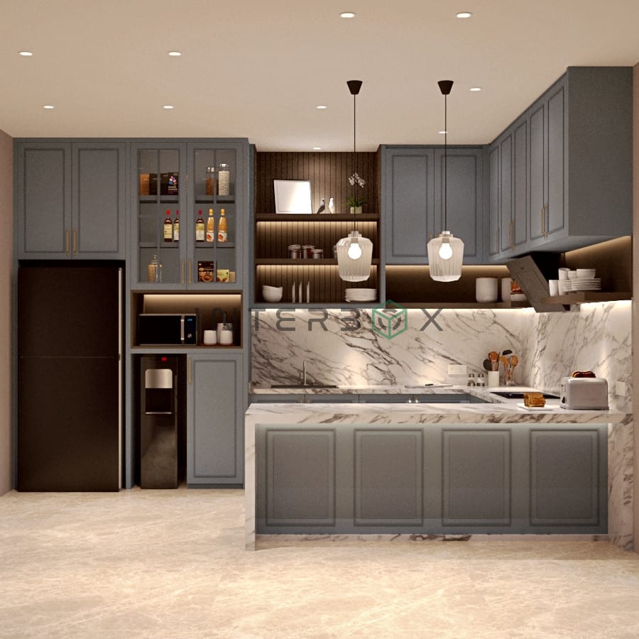 Modern Classic Kitchen in Blue