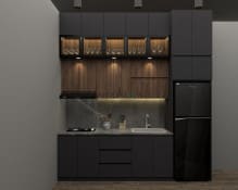 Dark Elegant themed Kitchen Set