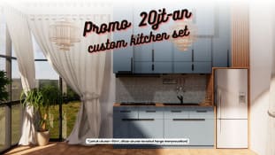 Blue Grey Compact Kitchen Set