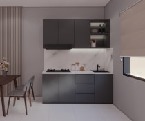 Compact Minimalist Kitchen