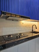 Pembuatan Kitchen Set Biru HPL Taco
