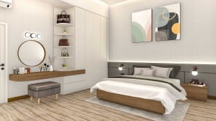 Mid Century Minimalist Bedroom
