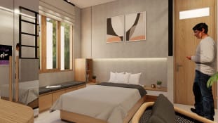 Industrial Minimalist Bedroom