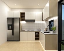 Living, Dining, and Kitchen Interior Design