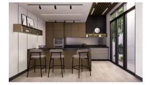 KCA001 - Linear Modern Kitchen with Island