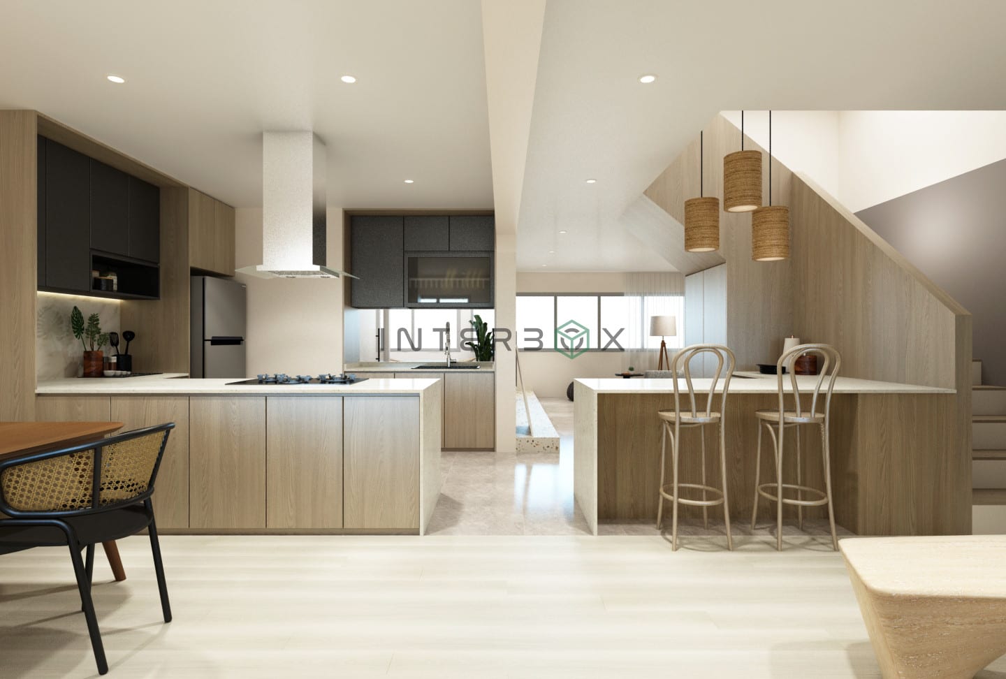 Classy Elegant Wet & Dry Kitchen with Dining room