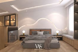 Split Level Japandi Bedroom