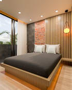 Industrial Bedroom with Nature of Materials