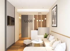 MEJA KASIR / RECEPTION TABLE MINIMALIS - INFORMAL SPACE SEMI HOME OFFICE