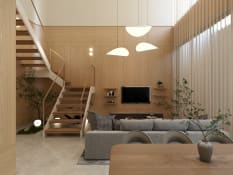 Luxury Japandi Living Room