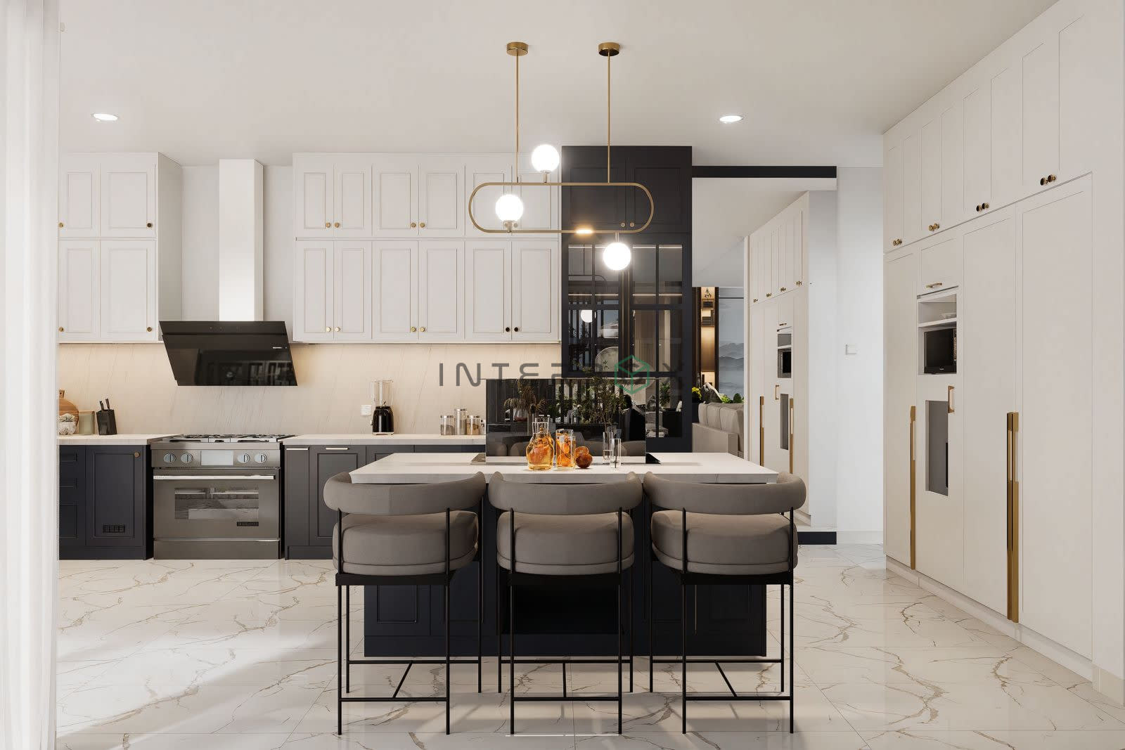 Classic Monochrome Kitchen