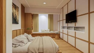 Serene Japandi Bedroom (Opsi B)