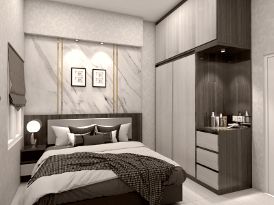 WARM TONE MINIMALIST BEDROOM