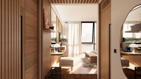 Modern Tropical Japandi Bedroom