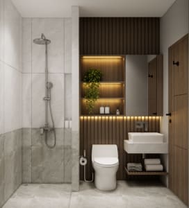 Modern Wood Bathroom