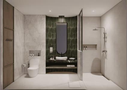 Nature’s Calm, Modern Style Bathroom