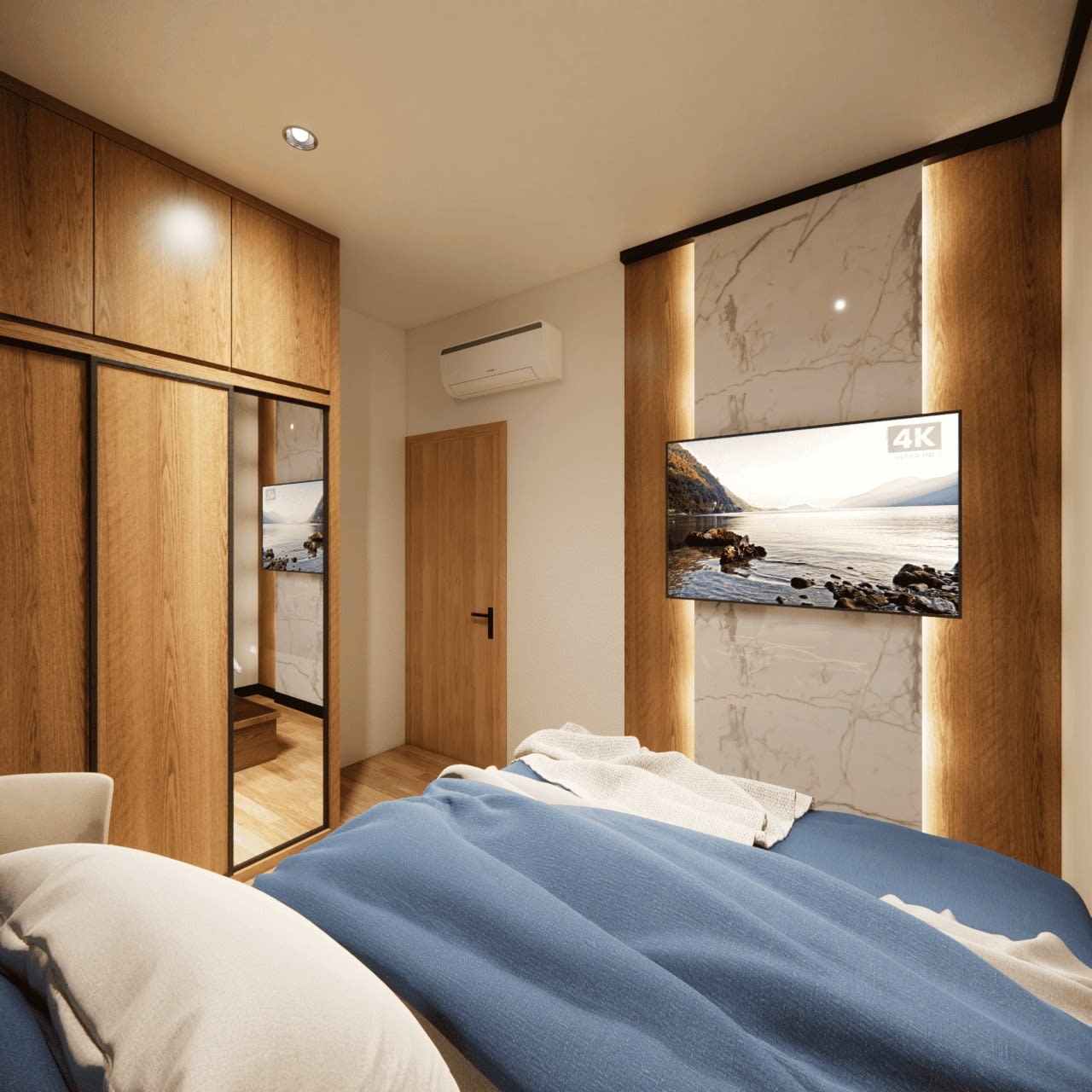 Warm Minimalist Cozy Bedroom