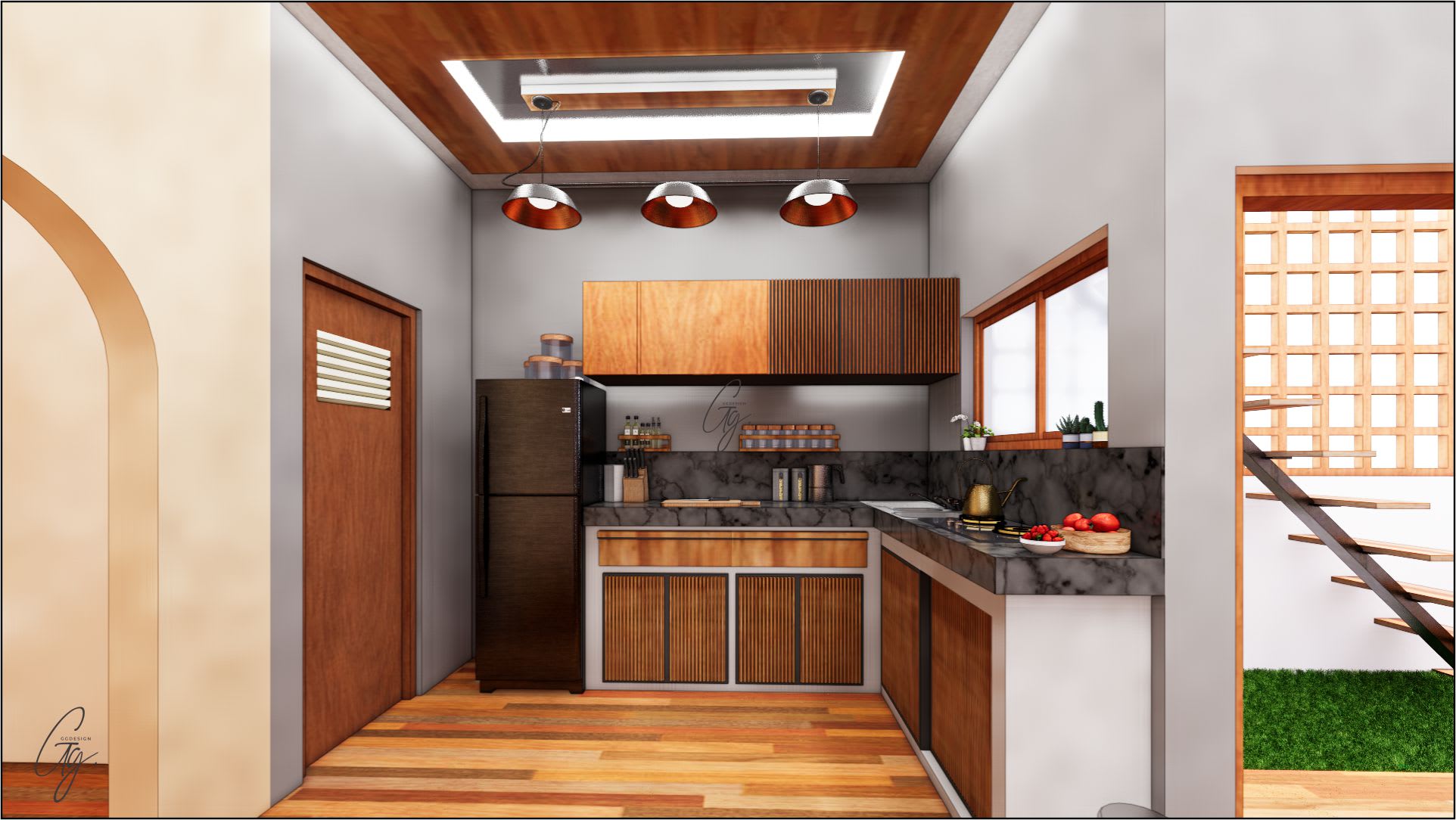 Minimalist kitchen Area
