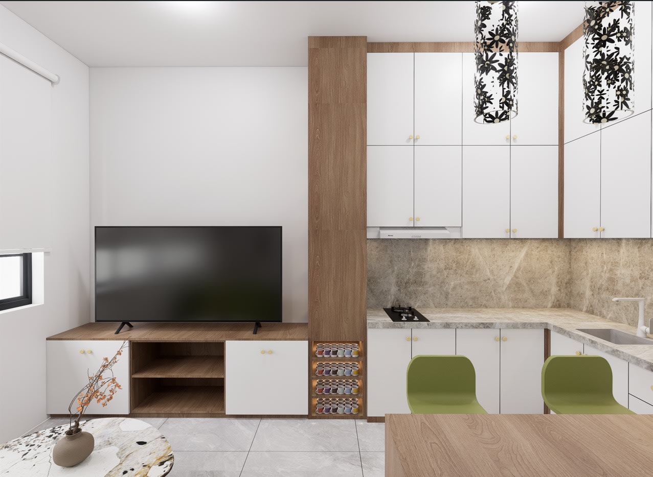 Mrs. Lidia Living Room & Kitchen